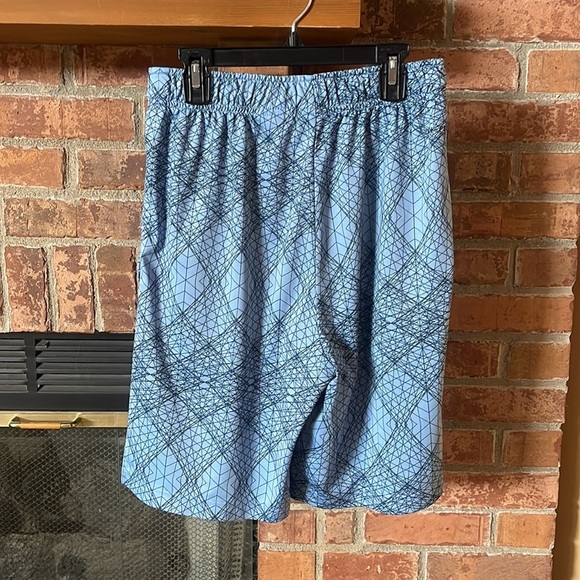 Nike Blue Patterned Long Athletic Shorts - Picture 4 of 6